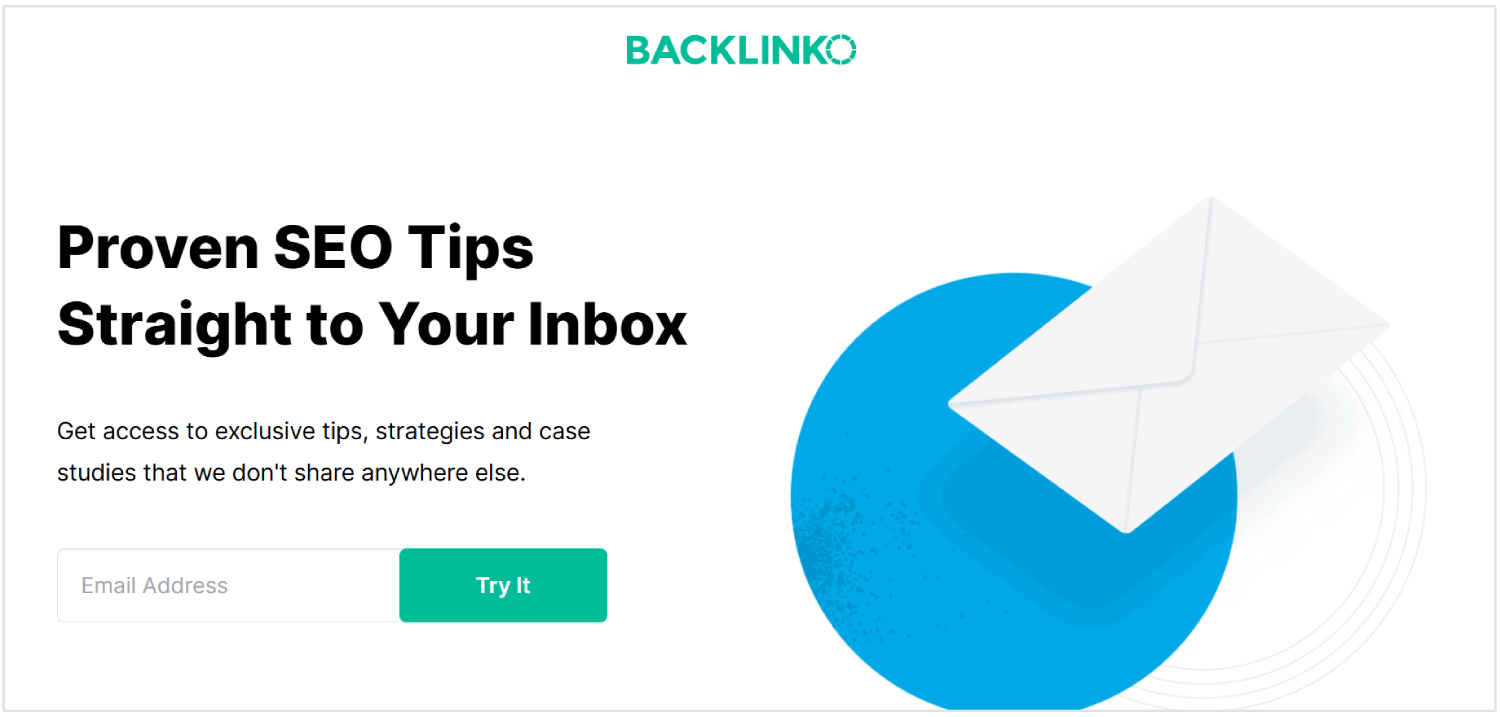 Inscrição na Newsletter de SEO do Backlinko